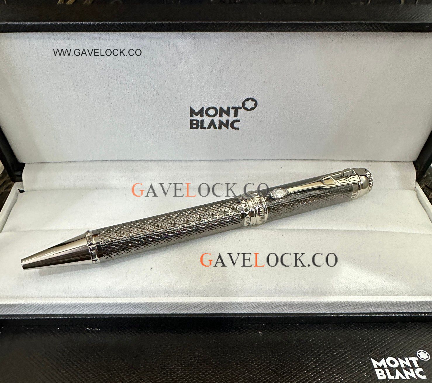 Replica Mont blanc Gray & Silver Ballpoint Pen Scipione Borghese